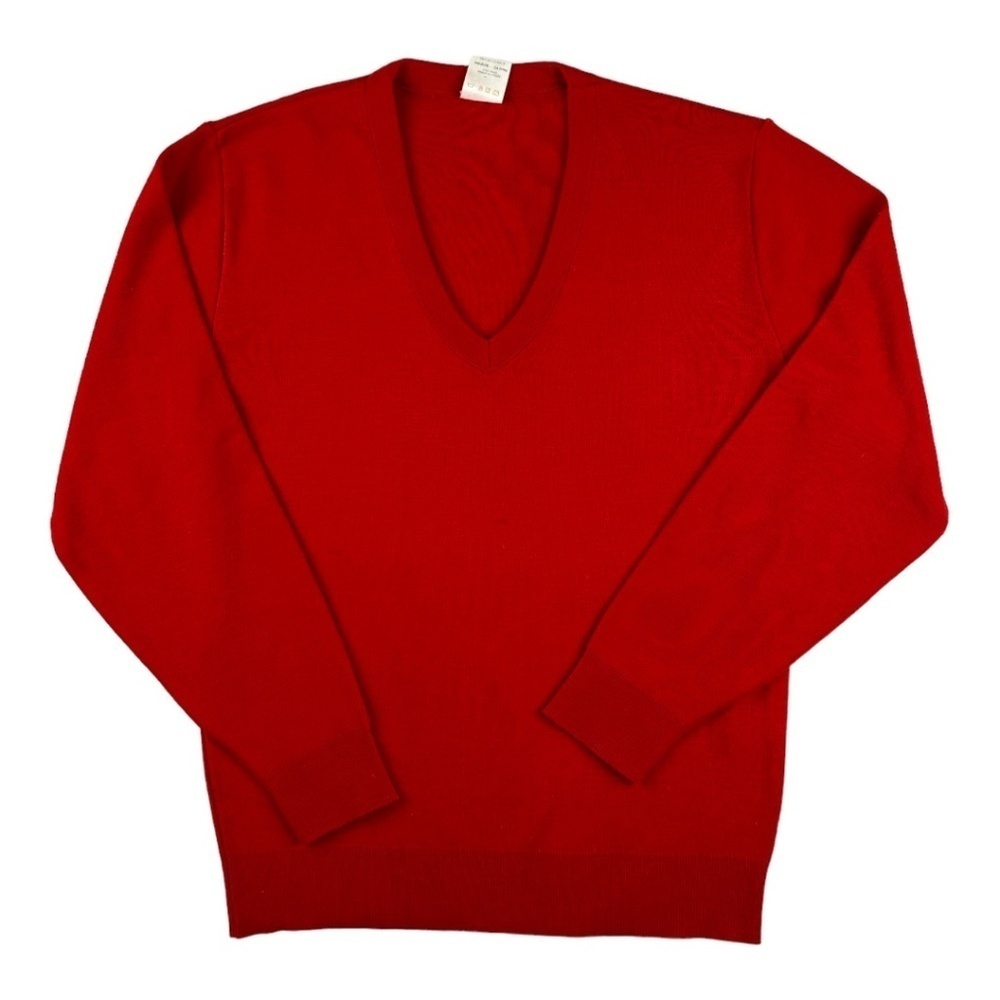 St Michael V-Neck Sweater Red Size L